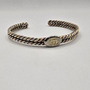 Vintage  70-80S Gucci Multi-Tone Cuff Bracelet